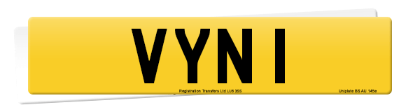 Registration number VYN 1